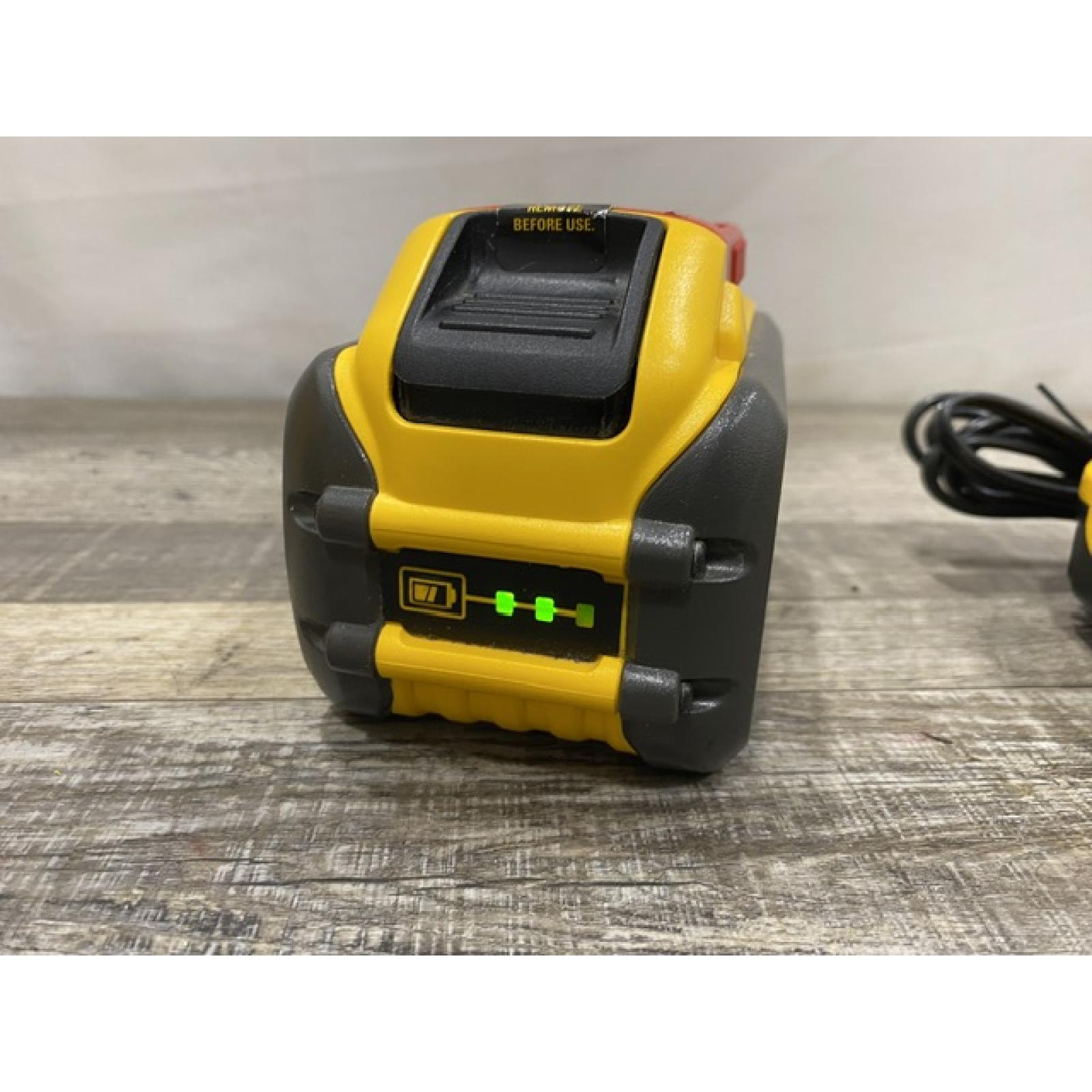 AS-IS DEWALT 20V/60V MAX FLEXVOLT Lithium-Ion 9.0Ah Battery and Charger Starter Kit