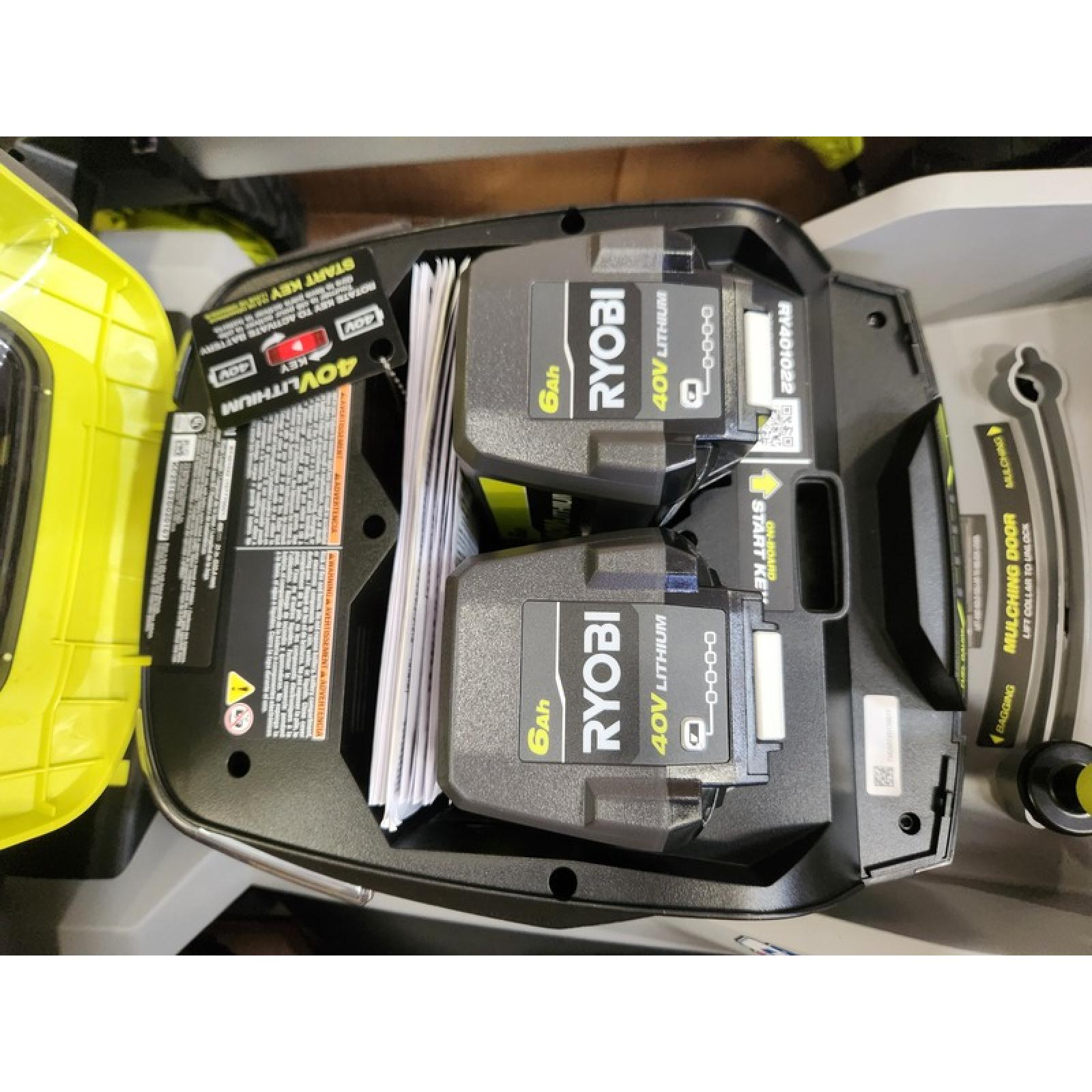 Phoenix NEW RYOBI 40V HP Brushless 21 Whisper Series Cordless Walk-Behind Multi-Blade Push Lawn Mower - (2) 6.0 Ah Batteries & Charger