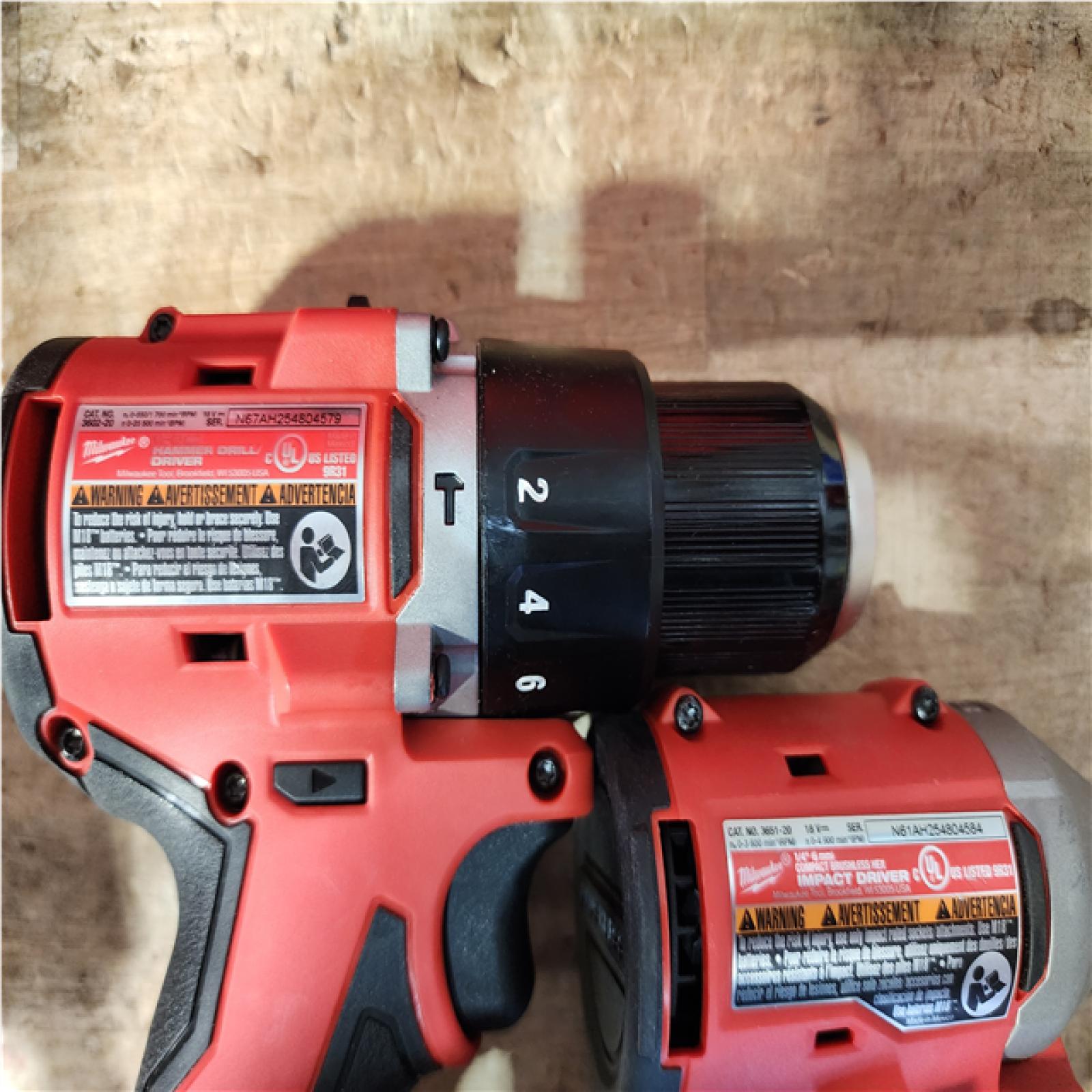 Houston Location AS-IS Milwaukee 18-Volt Lithium-Ion Brushless Cordless (4-Tool) Combo Kit