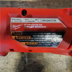HOUSTON LOCATION - AS-IS (APPEARS LIKE NEW) Milwaukee 2564-20 M12 FUEL 12V Lithium-Ion Brushless Cordless 3/8 in. Right Angle Impact Wrench (Tool-Only)