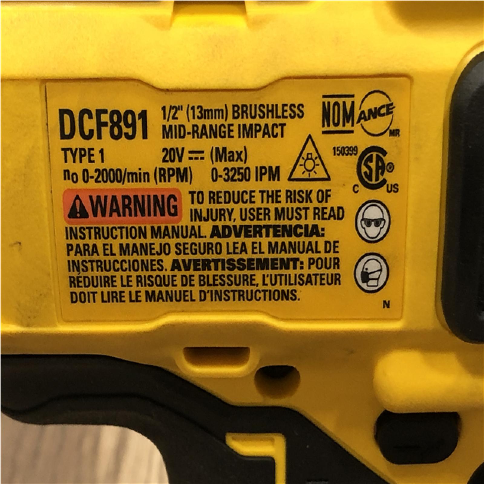 AS-IS DEWALT 20V MAX XR Cordless 1/2 in. Impact Wrench (Tool Only)