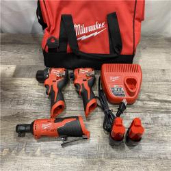 LIKE NEW - Milwaukee 12-Volt Lithium-Ion Brushless Cordless Subcompact Drill &Impact Driver Combo Kit