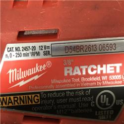 AS-IS Milwaukee 12V Lithium-Ion Cordless 3/8 in. Ratchet (Tool-Only)