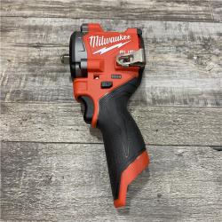 AS-IS Milwaukee  FUEL 12V Lithium-Ion Brushless Cordless Stubby 3/8 in. Impact Wrench (Tool-Only)