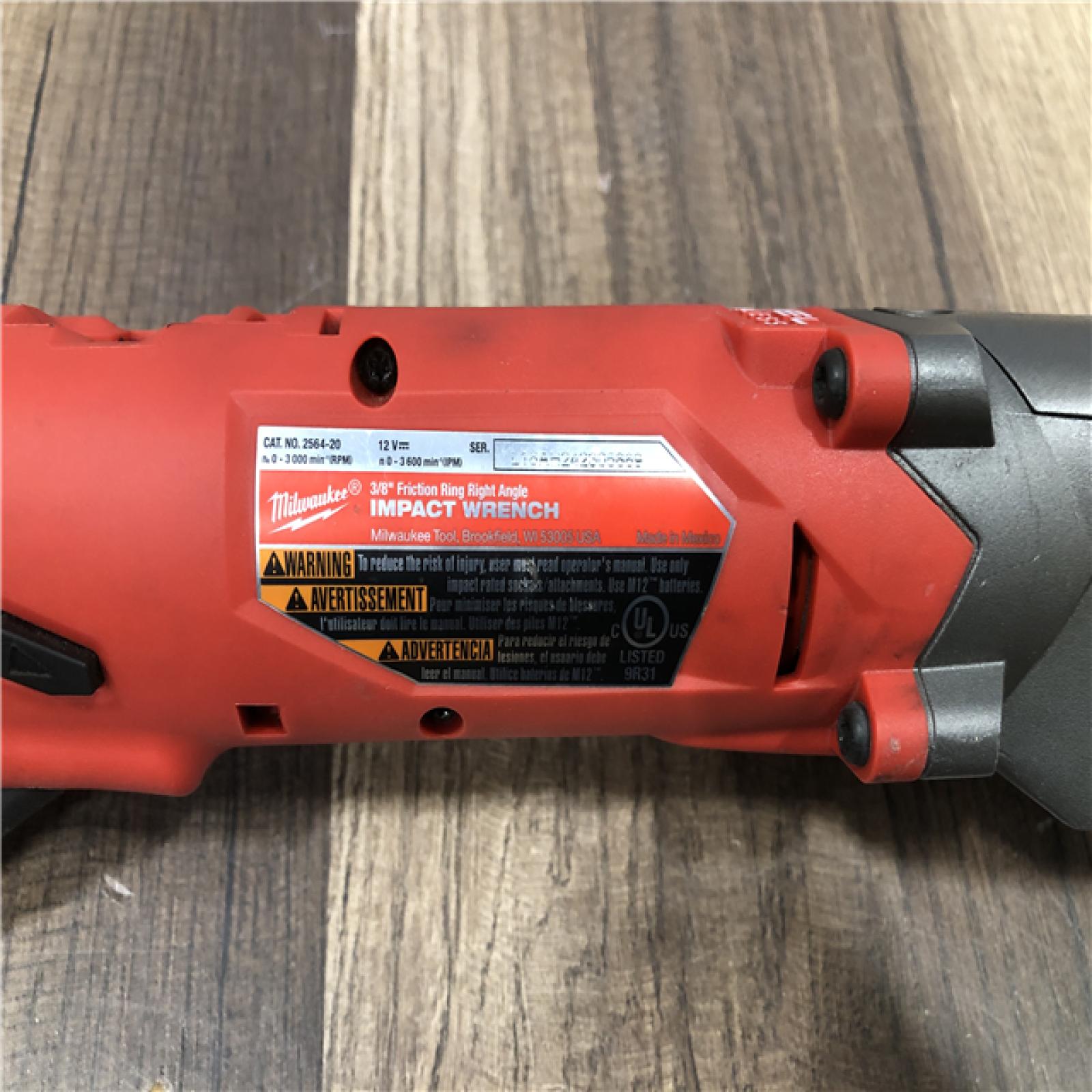 AS-IS Milwaukee FUEL 12V Lithium-Ion Brushless Cordless 3/8 in. Right Angle Impact Wrench (Tool-Only)