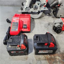 HOUSTON LOCATION - AS-IS MILWAUKEE 3 TOOL COMBO KIT W/ (2) BATTERY & CHARGER