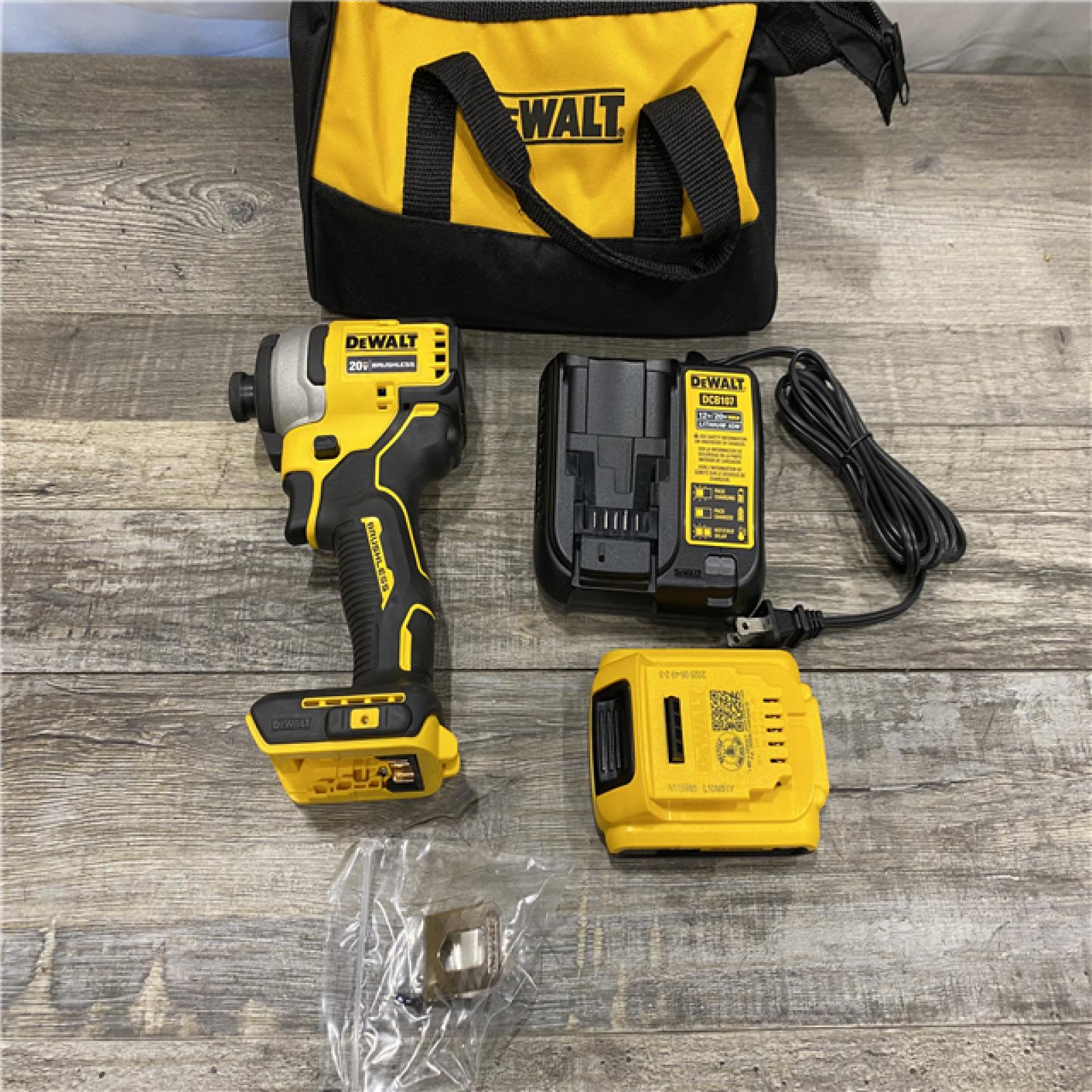 AS-IS DEWALT Atomic 20V Max Lithium-Ion Brushless Cordless Compact 1/4 in. Impact Driver Kit