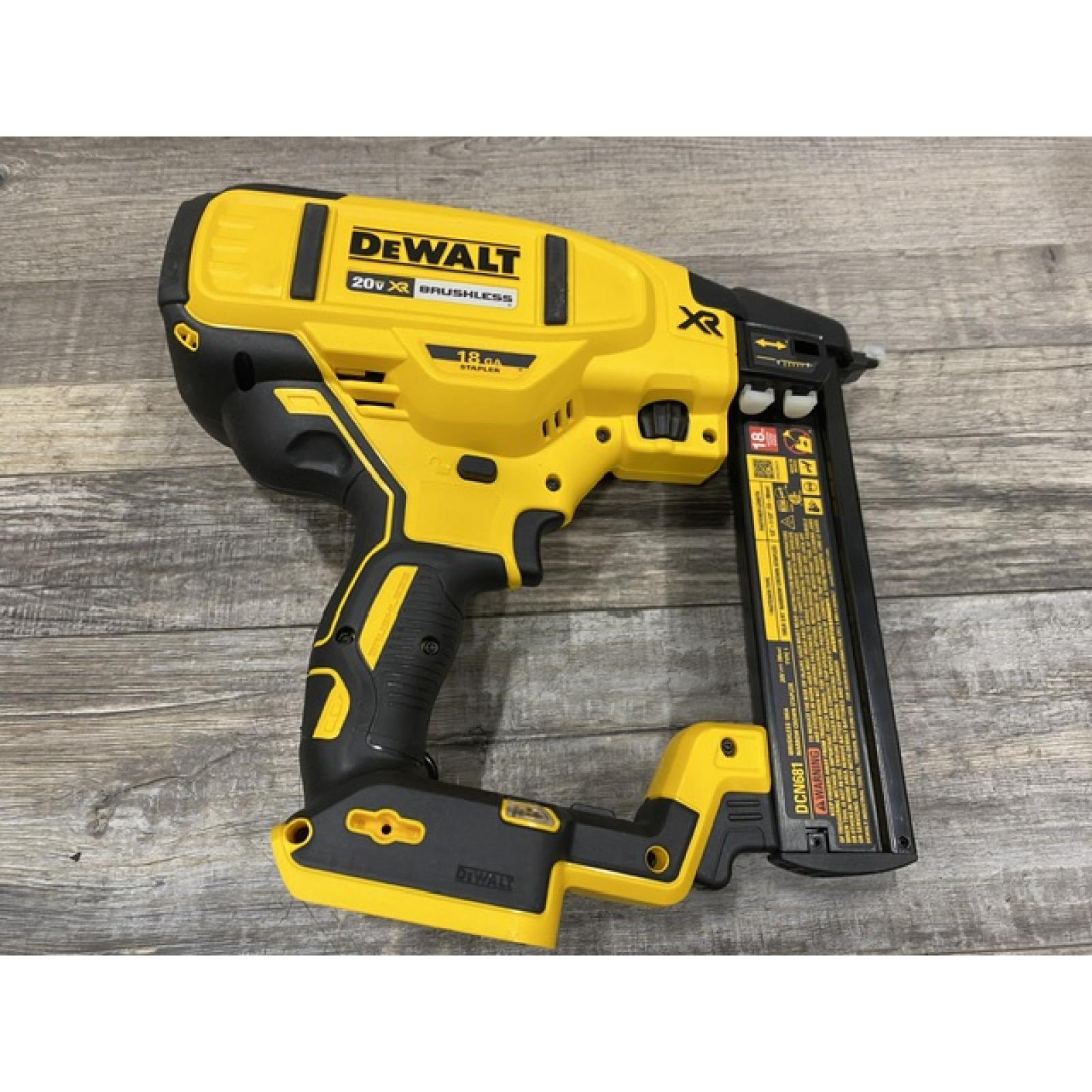 AS-IS DEWALT Cordless 18-Gauge Narrow Crown Stapler (Tool Only)