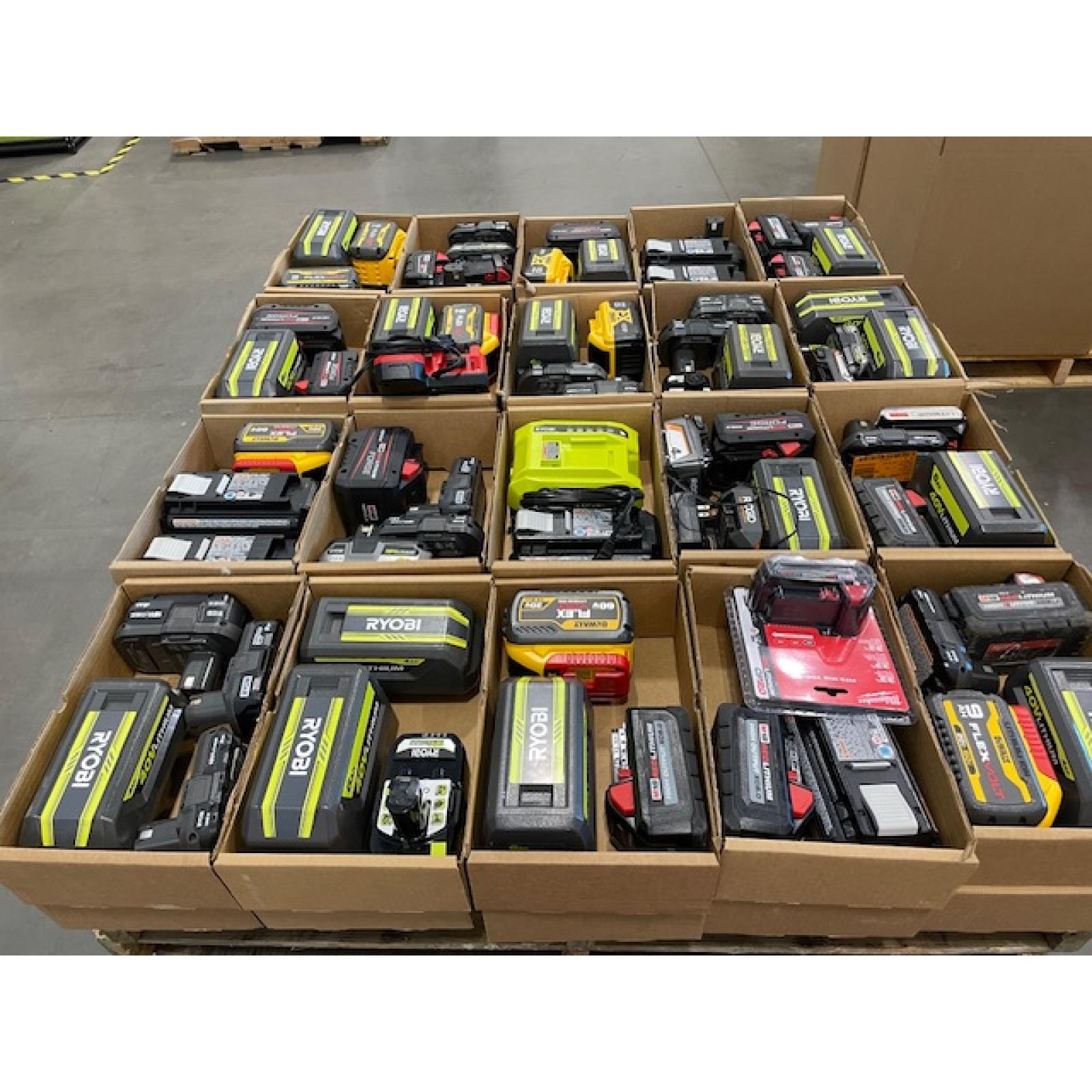 DALLAS LOCATION - AS-IS BATTERY AND CHARGERS PALLET