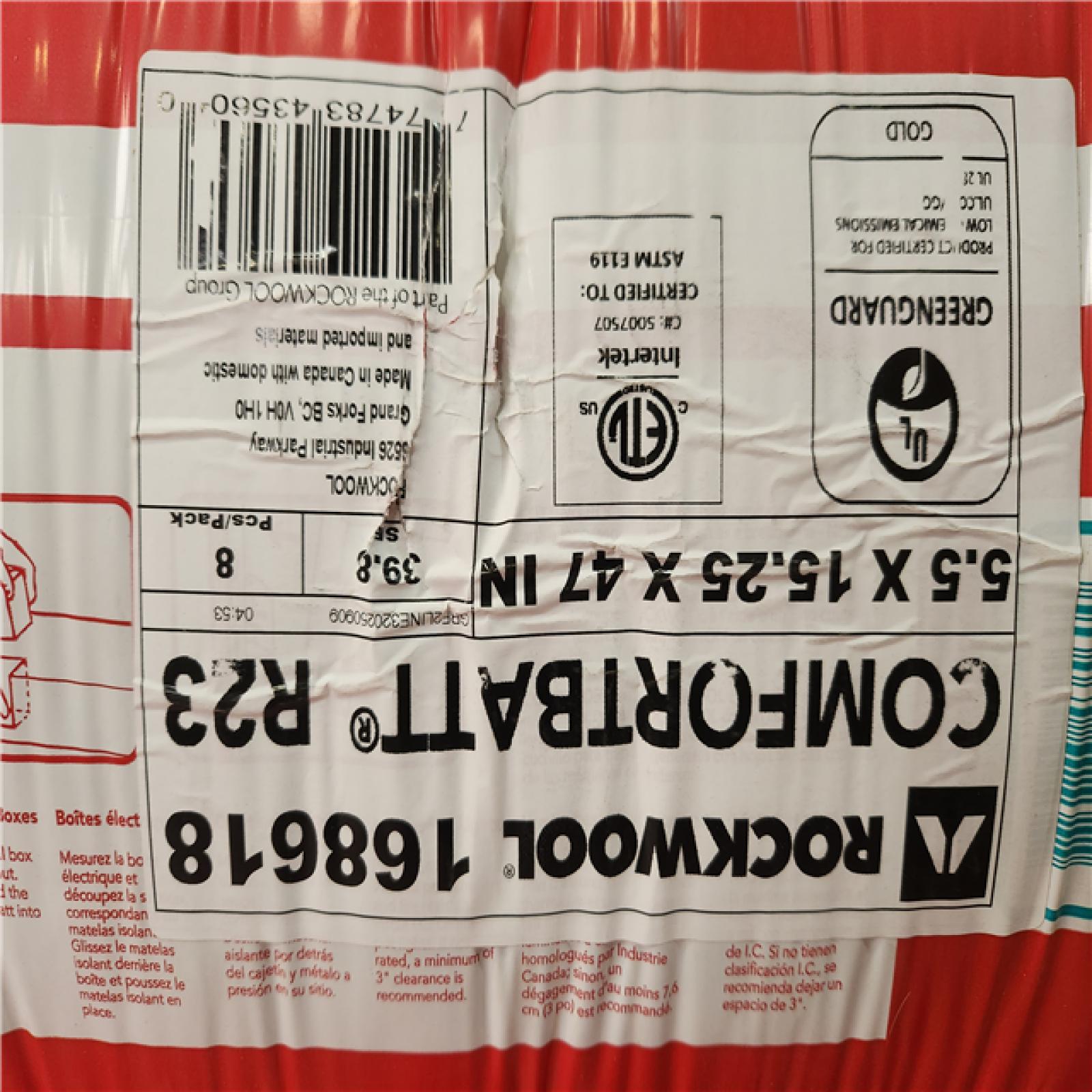 Phoenix NEW ROCKWOOL R-23 Comfortbatt 5-1/2 in. x 15 in. x 47 in. Fire Resistant Stone Wool Insulation Batt (199 sqft) (5-Bags)