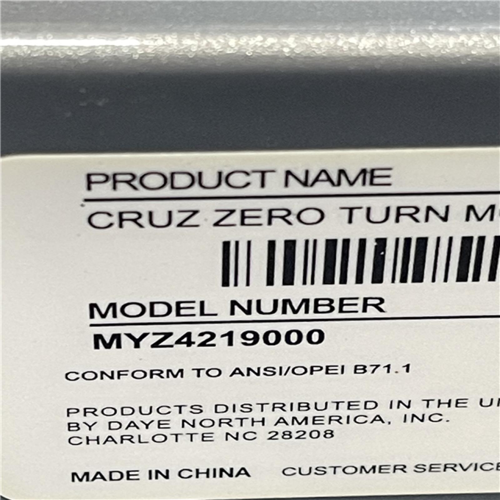 DALLAS LOCATION- Murray Cruz 42in Zero Turn GAS MOWER WITH Briggs and Stratton Engine