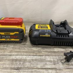 AS-IS DEWALT FLEXVOLT 20V/60V MAX Lithium-Ion 6.0Ah Battery Pack with 6 Amp Output Charger