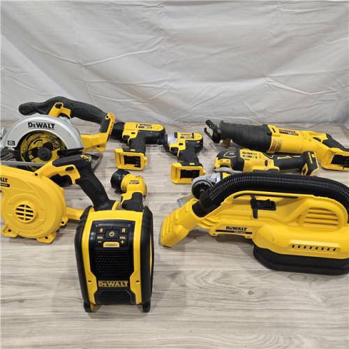 AS-IS DEWALT 20V MAX Lithium-Ion Brushed Cordless (10-Tool) Combo Kit