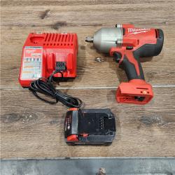 AS-IS Milwaukee 18V Cordless 1/2  Impact Wrench with Friction Ring Kit