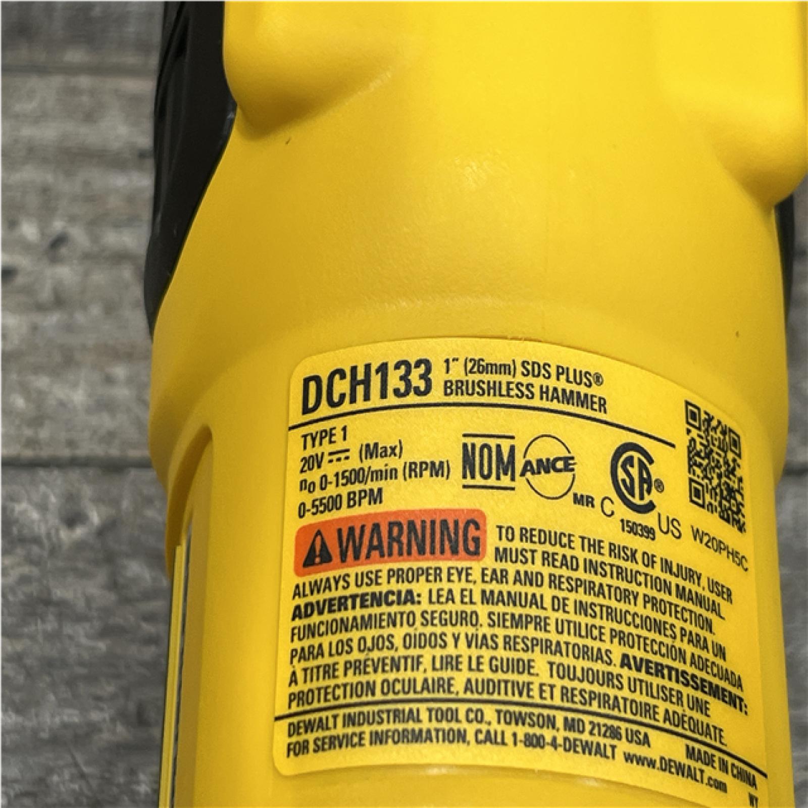 AS-IS DEWALT 20V MAX Cordless Brushless 1 in. SDS Plus D-Handle Concrete and Masonry Rotary Hammer (Tool Only)
