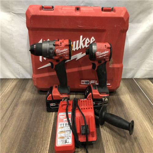 AS-IS Milwaukee FUEL 18V Lithium-Ion Brushless Cordless Hammer Drill and Impact Driver Combo Kit