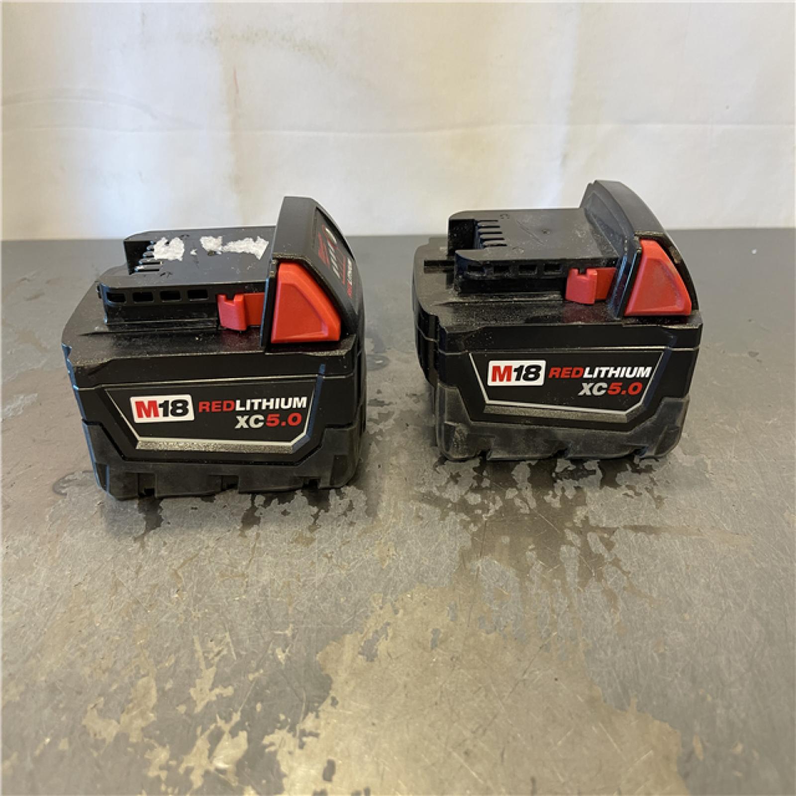 AS-IS - Milwaukee M18 18-Volt Lithium-Ion XC Starter Kit with Two 5.0Ah Batteries and Charger