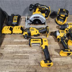 HOUSTON LOCATION - AS-IS DEWALT 20V Lithium-Ion Cordless 6-Tool Combo Kit with (2) 5.0 Ah Batteries and Charger