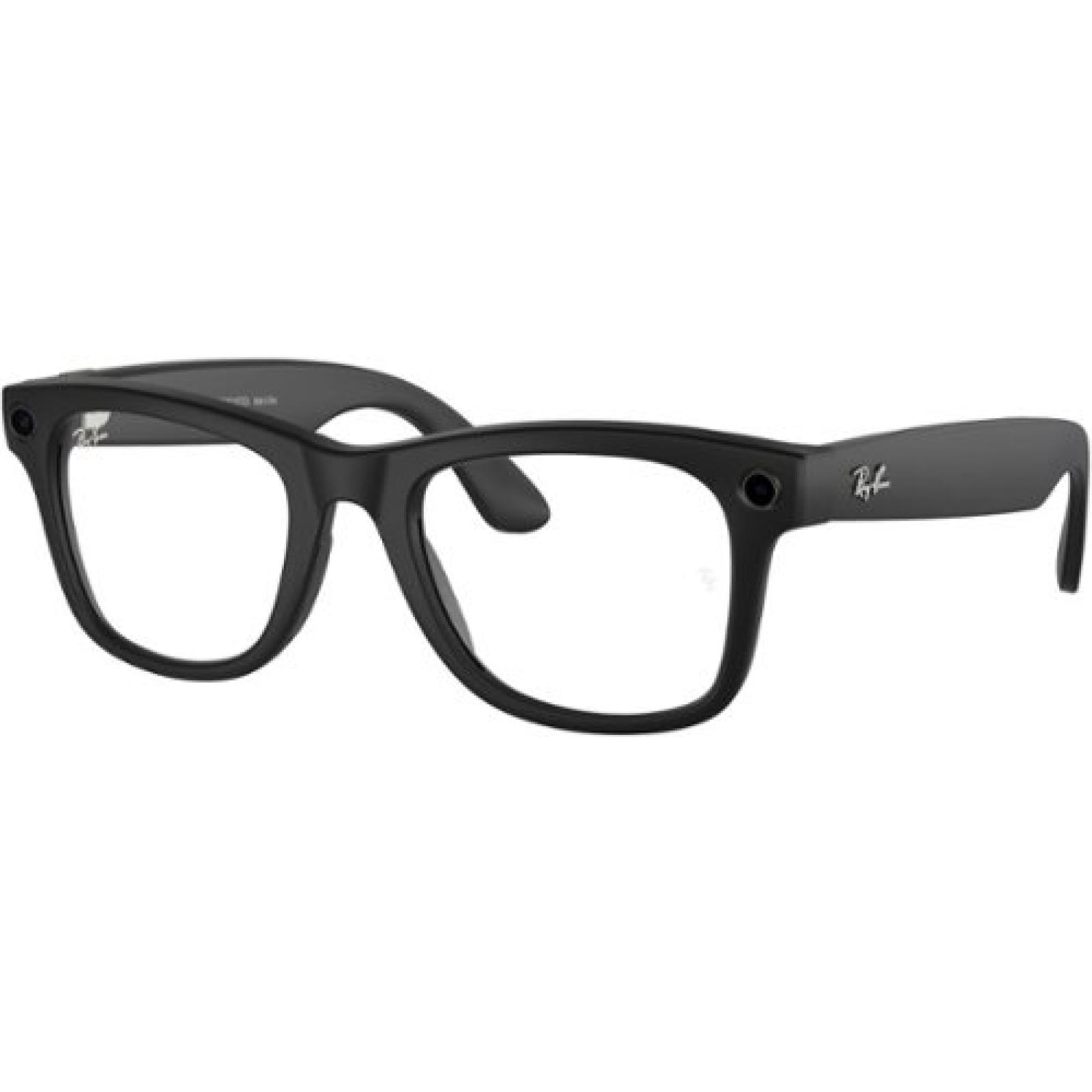 AS-IS Ray-Ban Meta - Wayfarer Smart Bluetooth Audio Glasses - Matte Black  Clear to G15 Green Transitions