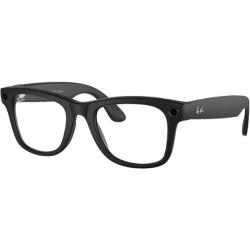 AS-IS Ray-Ban Meta - Wayfarer Smart Bluetooth Audio Glasses - Matte Black  Clear to G15 Green Transitions