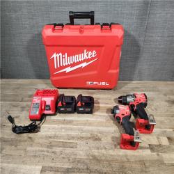 HOUSTON LOCATION - AS-IS (APPEARS LIKE NEW) Milwaukee FUEL 18V Lithium-Ion Brushless Cordless Hammer Drill and Impact Driver Combo Kit