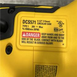 AS-IS DEWALT ATOMIC 20V MAX Cordless Brushless 4-1/2 in. Circular Saw (Tool Only)
