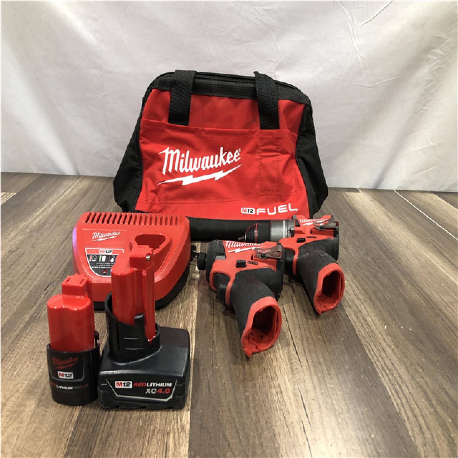 AS-IS - Milwaukee FUEL 12-Volt Lithium-Ion Brushless Cordless Hammer Drill and Impact Driver Combo Kit