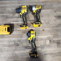 HOUSTON LOCATION - AS-IS DEWALT 3 TOOL COMBO KIT W/ (2) BATTERY & CHARGER