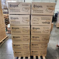 Phoenix Location NEW Aspen Stainless Steel Top mount 33 22G Double Bowl Sink Pallet (12 Sinks)