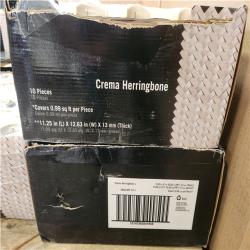 Phoenix LIKE NEW MSI Crema Arched Herringbone 12 W x 14 L x 0.50 in. Polished Marble Mosaic Kitchen and Bath Wall Tile (128 sq. ft./13 Case)
