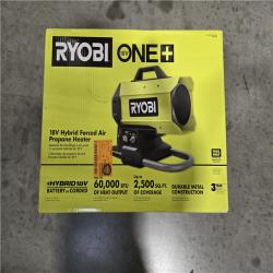 NEW!- RYOBI ONE+ 18V Cordless Hybrid Forced Air Propane Heater (Tool-Only)