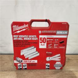 NEW- 1/4 in. Drive SAE/Metric Ratchet and Socket Mechanics Tool Set (50-Piece)