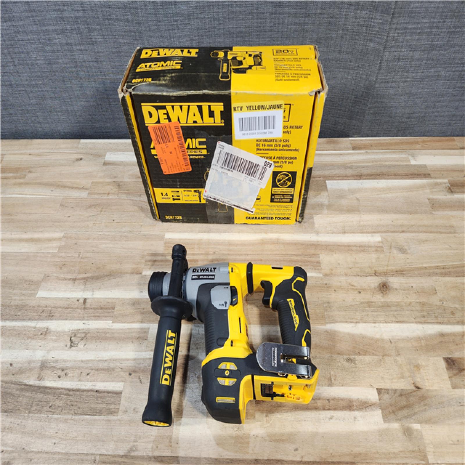 HOUSTON LOCATION - AS-IS DEWALT ATOMIC 20V MAX Cordless Brushless Ultra-Compact 5/8 in. SDS Plus Hammer Drill (Tool Only)