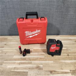 HOUSTON LOCATION - AS-IS Milwaukee 100 ft. REDLITHIUM Lithium-Ion USB Green Rechargeable Cross Line Laser Level with Charger