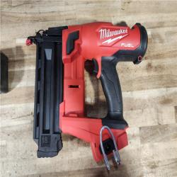 HOUSTON LOCATION - AS - IS Milwaukee FUEL 18-Volt Lithium-Ion Brushless Cordless Gen II 18-Gauge Brad Nailer W/ BATTERY & CHARGER