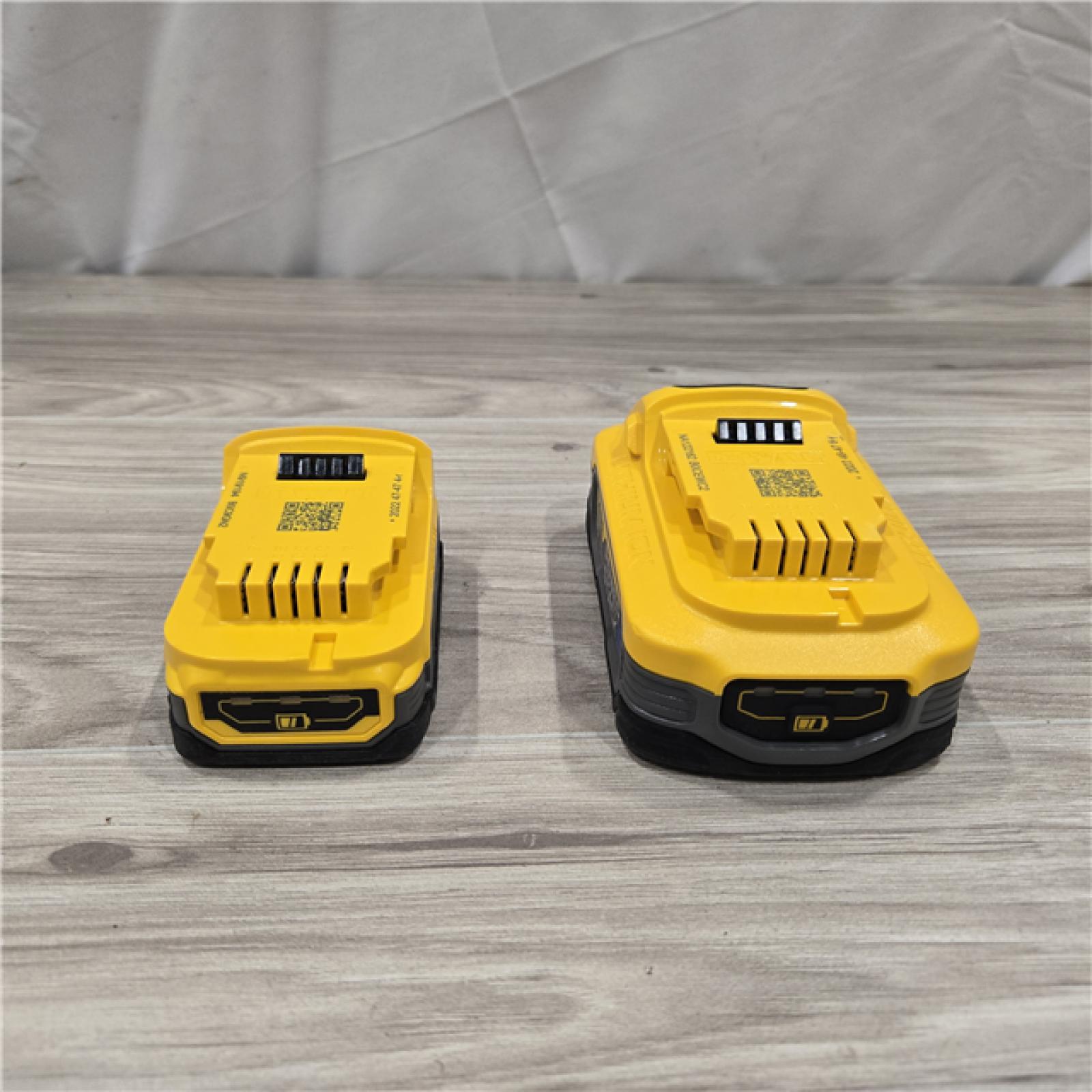 AS-IS Dewalt 20V MAX POWERSTACK Lithium-Ion Batteries and Charger Starter Kit (1.7 Ah/5 Ah) - DCBP315-2C