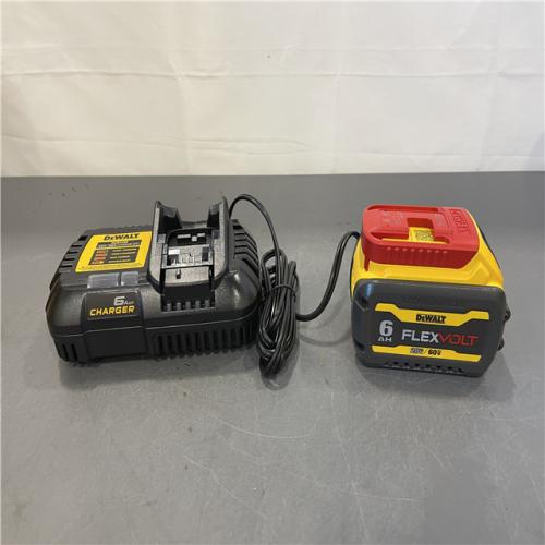 AS-IS - DEWALT FLEXVOLT 20V/60V MAX Lithium-Ion 6.0Ah Battery Pack with 6 Amp Output Charger
