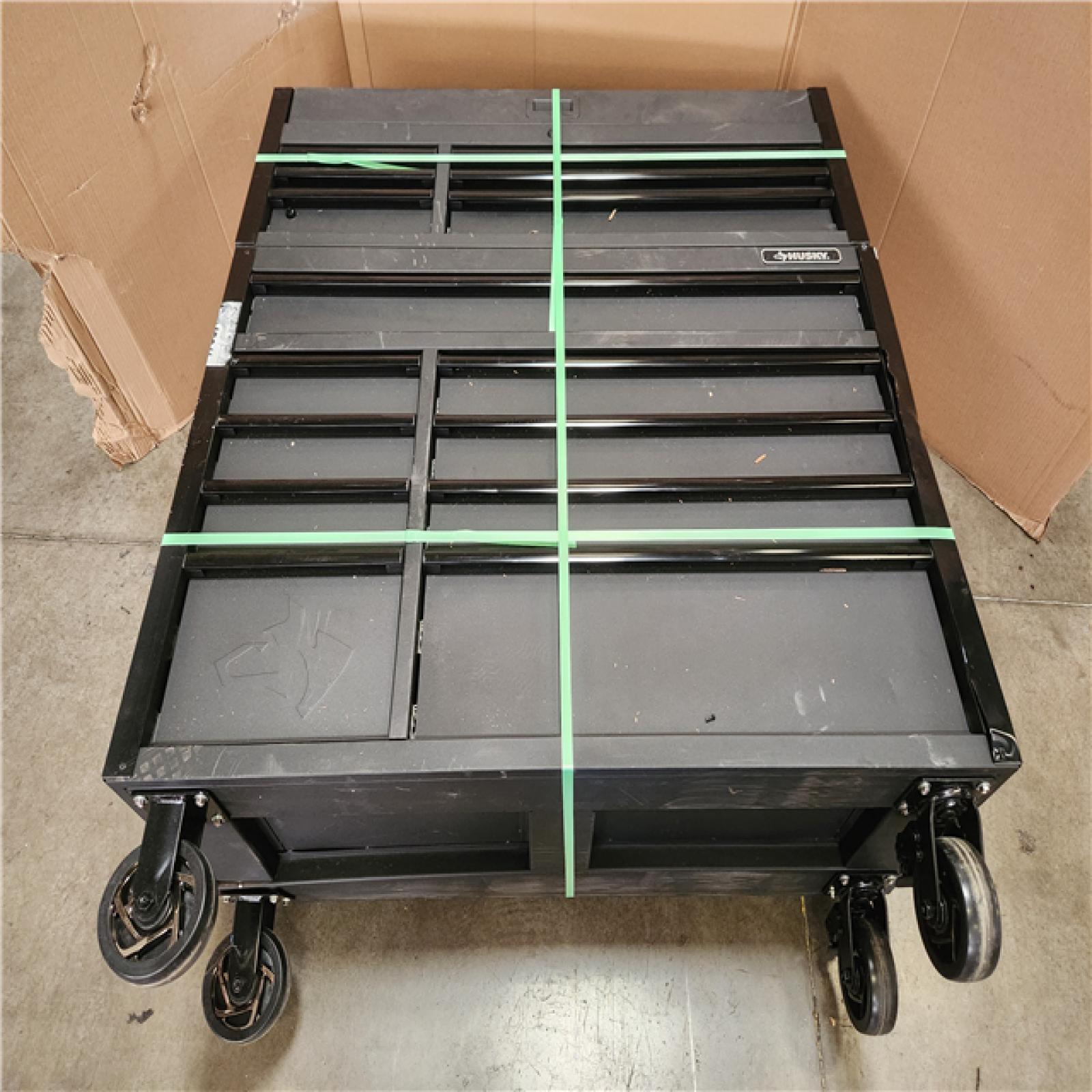 Phoenix AS-IS Husky Tool Storage 52 in. W x 20 in. D Heavy Duty Rolling Tool Chest Combo in Matte Black