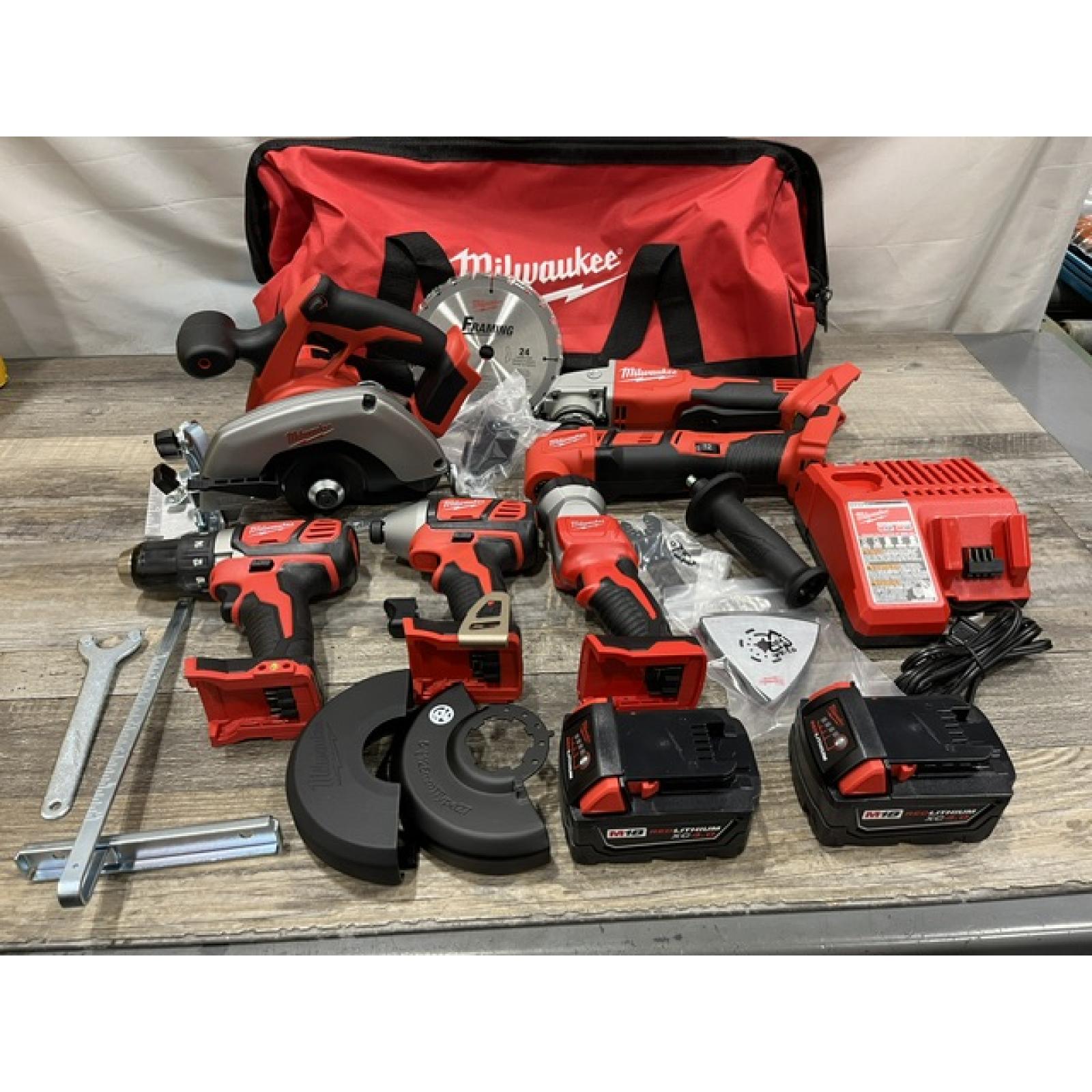 AS-IS Milwaukee 18-Volt Lithium-Ion Cordless (6-Tool) Combo Kit