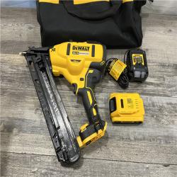 AS-IS DEWALT 20V MAX XR Lithium-Ion Cordless 2-1/2 in. 15-Gauge Finish Nailer Kit