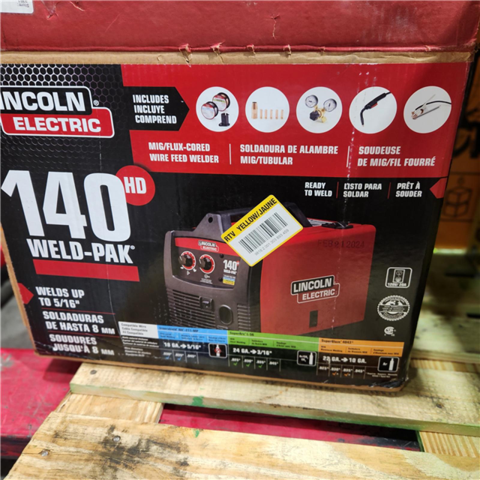 Dallas Location - As Lincoln Electric Weld Pak 140 HD Wire-Feed Welder