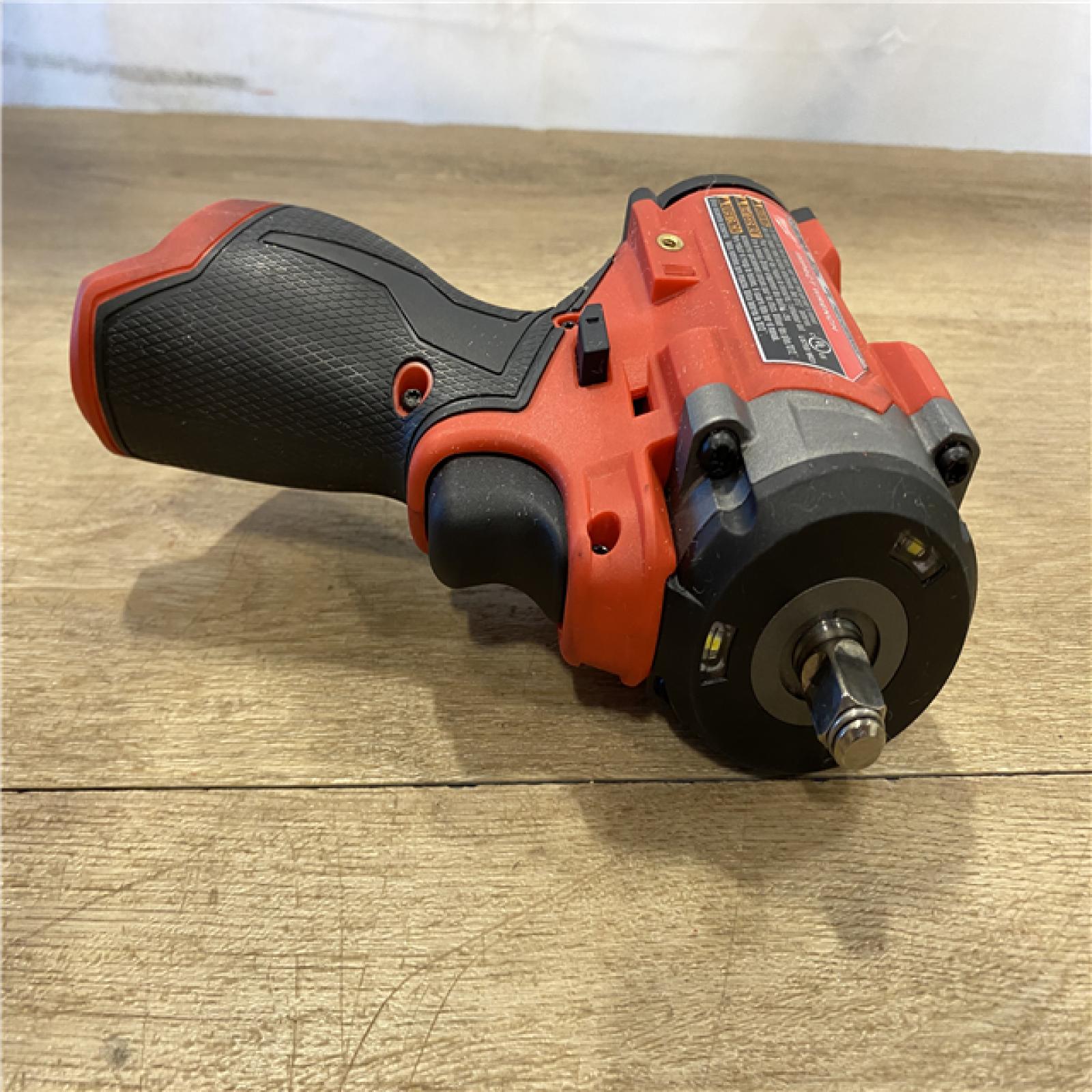 AS-IS Milwaukee FUEL 12V Li-Ion Brushless Cordless Stubby 3/8 in. Impact Wrench Kit