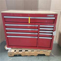 California AS-IS HUSKY 10 Drawer Mobile Workbench with Pegboard; Appears in Excellent Condition