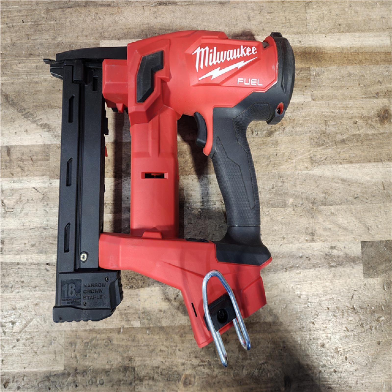 HOUSTON LOCATION - AS-IS Milwaukee FUEL 18-Volt Lithium-Ion Brushless Cordless 18-Gauge 1/4 in. Narrow Crown Stapler (Tool-Only)