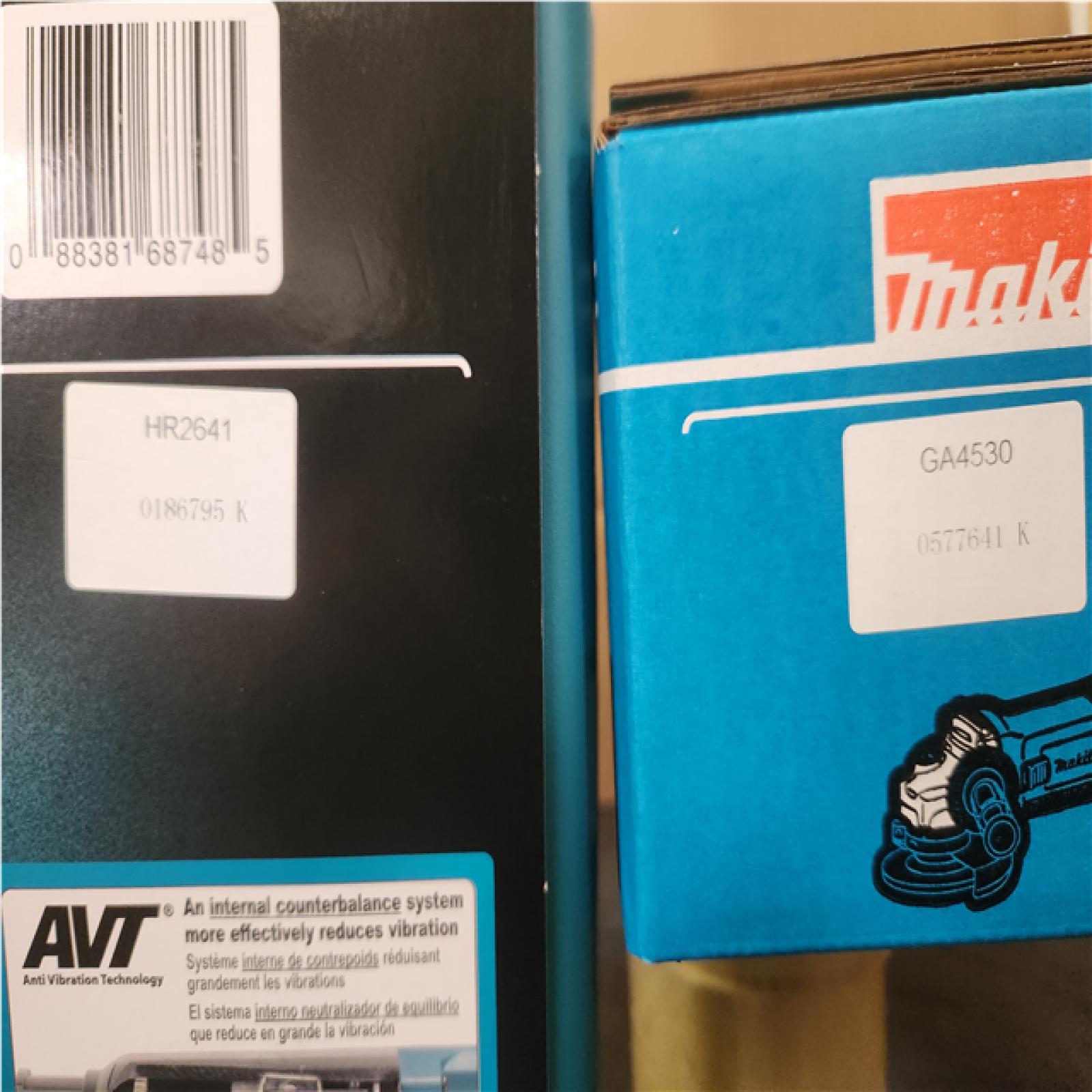 Phoenix NEW Makita 8 Amp 1 in. Corded SDS-Plus Concrete/Masonry AVT Rotary Hammer Drill with 4-1/2 in. Corded Angle Grinder with Hard Case