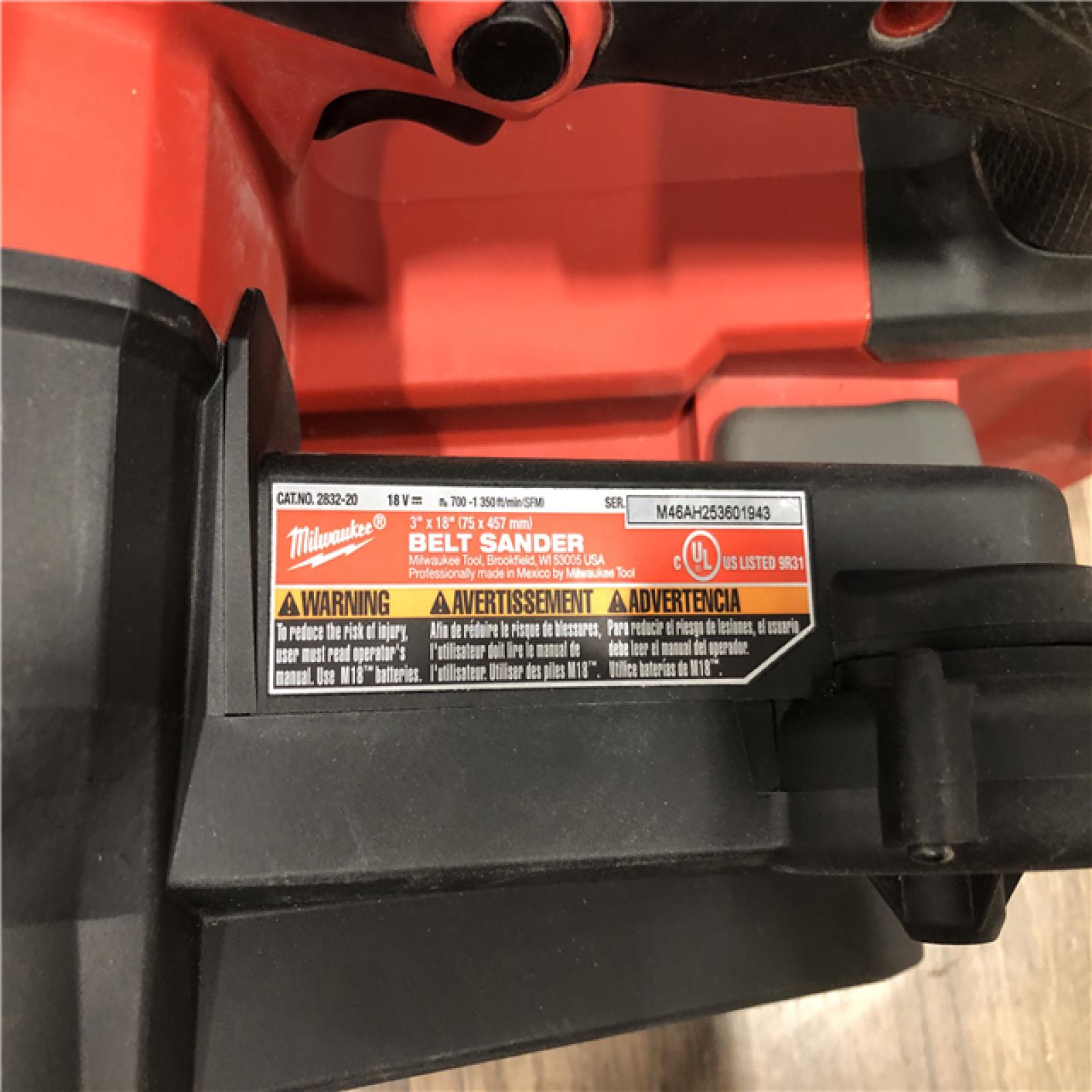AS-IS Milwaukee M18 FUEL 18-Volt Lithium-Ion Cordless Belt Sander (Tool-Only)
