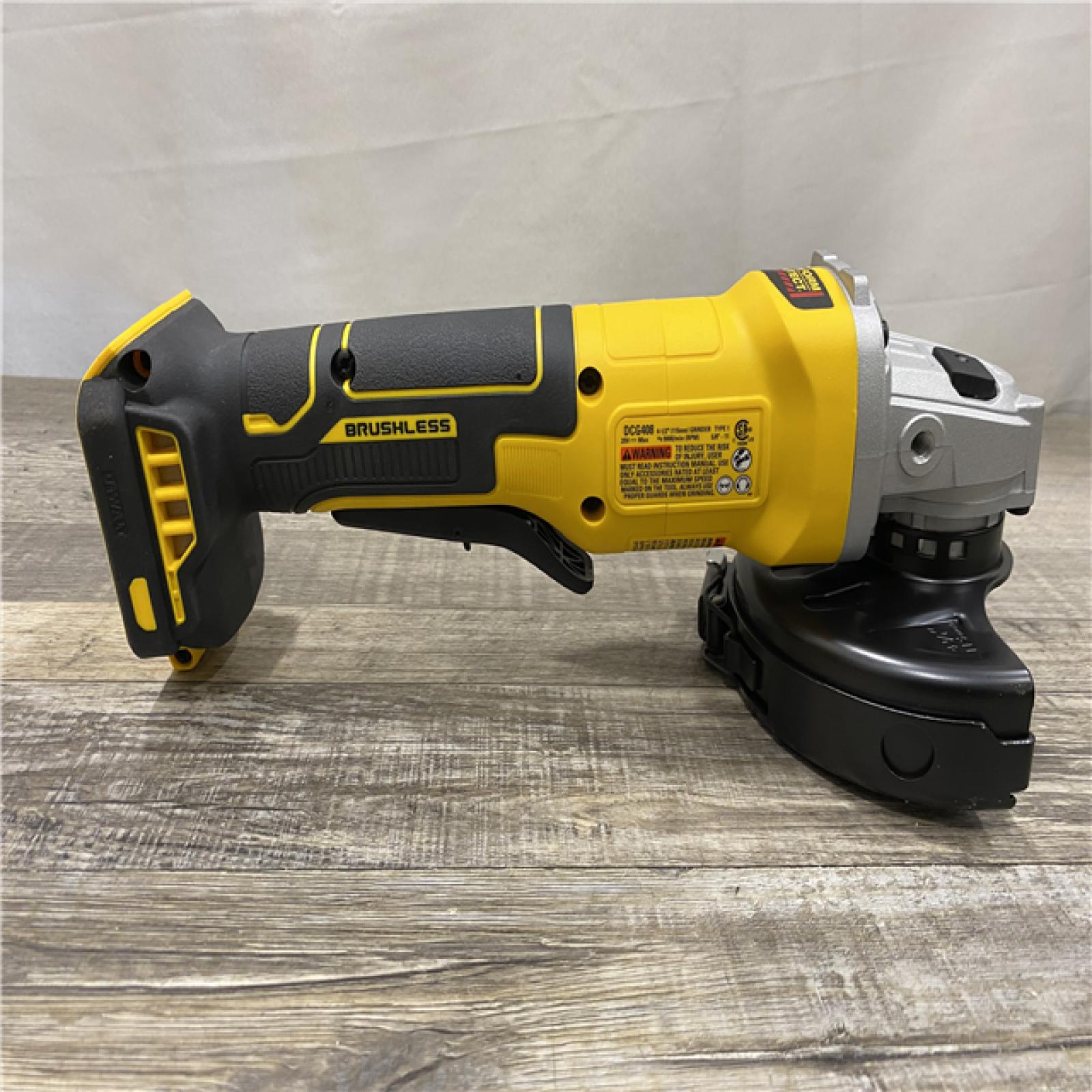 AS-IS DEWALT 20V MAX Cordless Brushless 4-1/2 in. Angle Grinder with Paddle Switch (Tool Only)