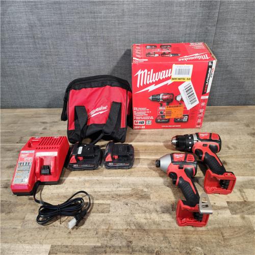 HOUSTON LOCATION - AS-IS Milwaukee 18V Lithium-Ion Cordless Drill Driver/Impact Driver Combo Kit