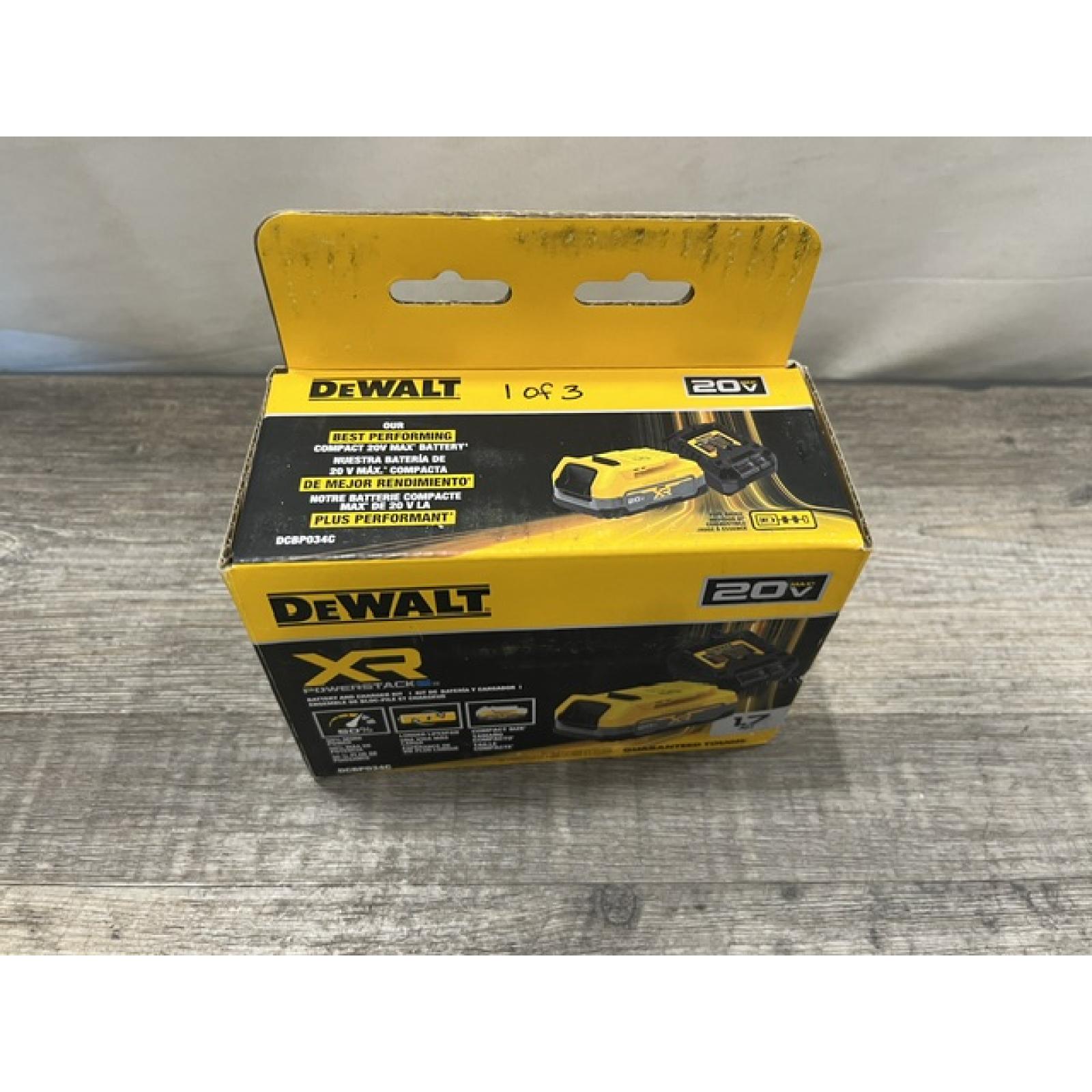 NEW - DEWALT 20V MAX XR POWERSTACK Lithium-Ion Battery Starter Kit with 1.7Ah Battery and Charger
