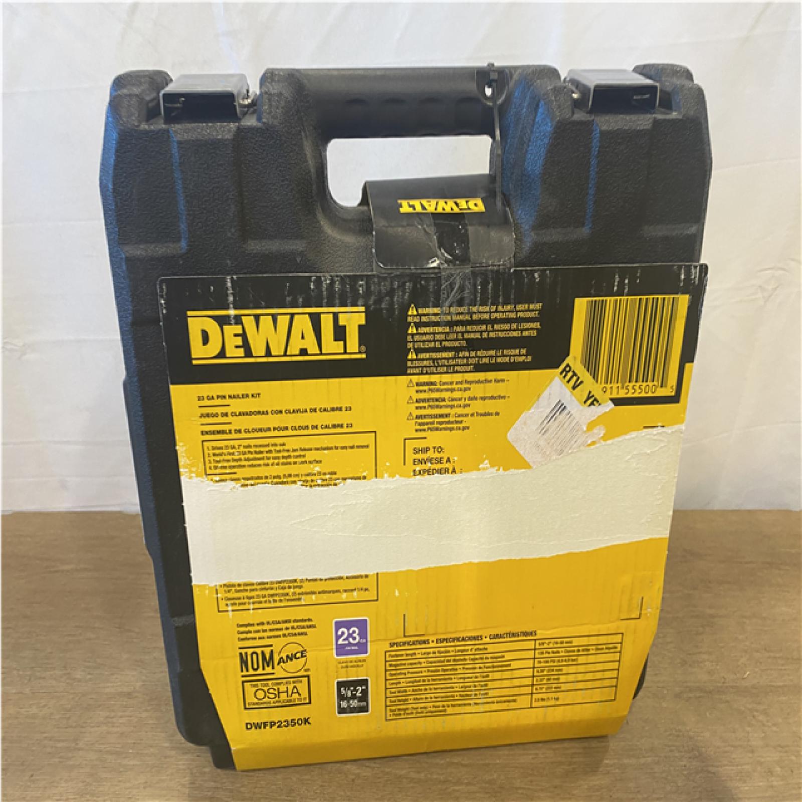AS-IS DEWALT 23-Gauge 2 in. Pin Nailer